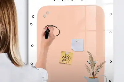 Pizarra magnética de cristal borrable diseñada para lista de tareas pendientes