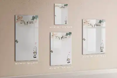 Pizarra magnética decorativa con rotulador modelo Mis planes