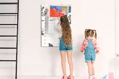 Pizarra magnética de cristal borrable lista de notas decorativa