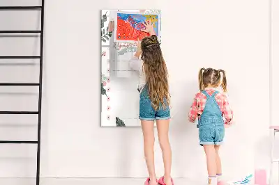 Pizarra magnética de cristal borrable lista de notas decorativa