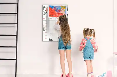 Pizarra magnética de cristal borrable lista de notas decorativa
