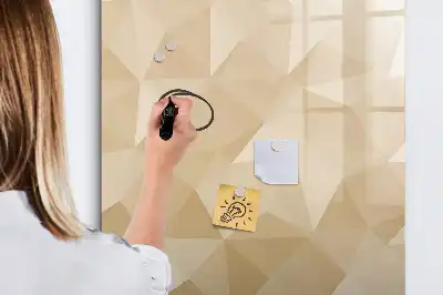Pizarra magnética de cristal borrable diseño con abstracción de triángulos