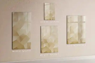Pizarra magnética de cristal borrable diseño con abstracción de triángulos