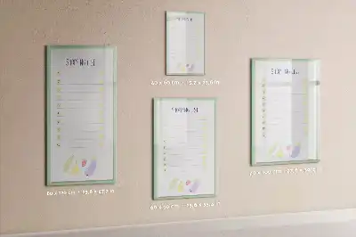 Pizarra magnética decorativa diseño lista de la compra con rotulador