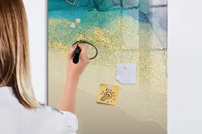 Pizarra magnética decorativa con rotulador de mármol colorido