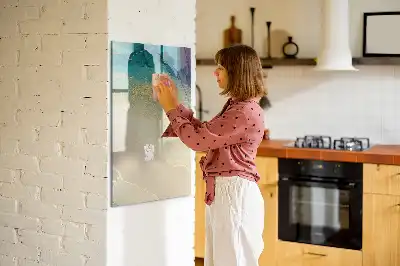 Pizarra magnética decorativa con rotulador de mármol colorido
