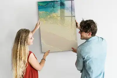 Pizarra magnética decorativa con rotulador de mármol colorido