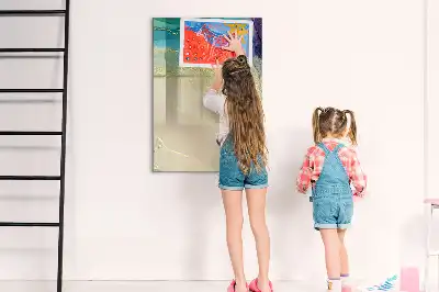 Pizarra magnética decorativa con rotulador de mármol colorido