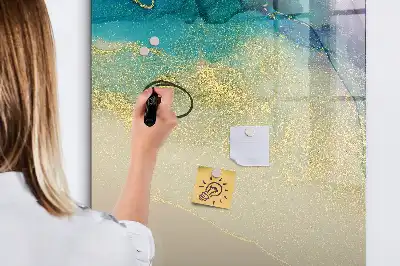 Pizarra magnética decorativa con rotulador de mármol colorido