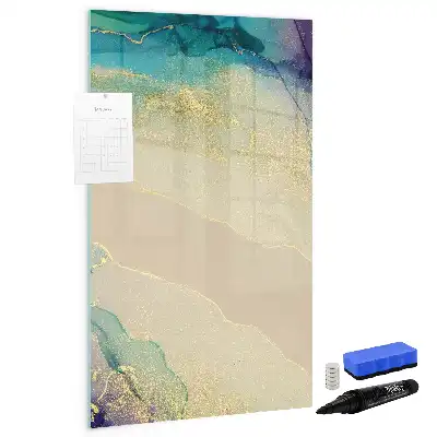 Pizarra magnética decorativa con rotulador de mármol colorido