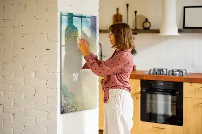 Pizarra magnética decorativa con rotulador de mármol colorido