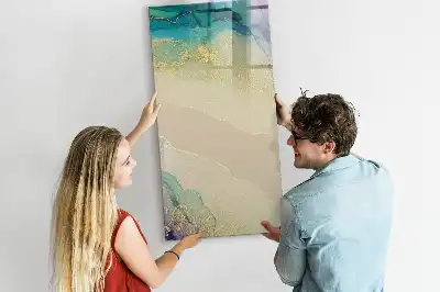 Pizarra magnética decorativa con rotulador de mármol colorido