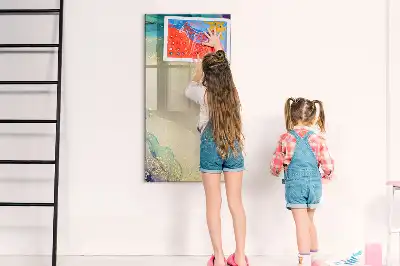 Pizarra magnética decorativa con rotulador de mármol colorido