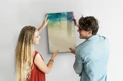 Pizarra magnética decorativa con rotulador de mármol colorido