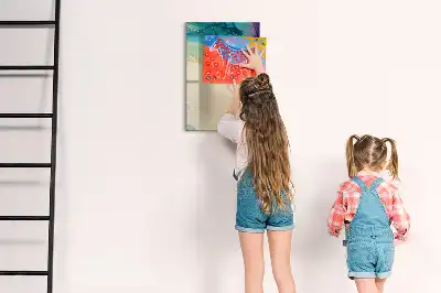 Pizarra magnética decorativa con rotulador de mármol colorido