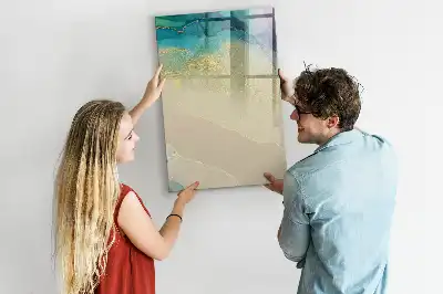 Pizarra magnética decorativa con rotulador de mármol colorido