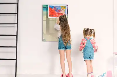 Pizarra magnética decorativa con rotulador de mármol colorido