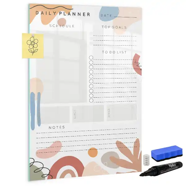 Planificador diario magnético decorativo con rotulador