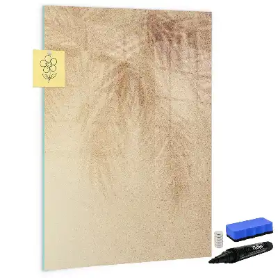 Pizarra magnética decorativa con rotulador diseño de sombra de hojas de palma