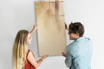Pizarra magnética decorativa con rotulador diseño de sombra de hojas de palma