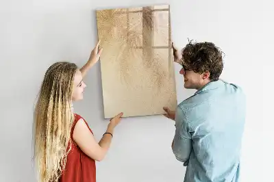 Pizarra magnética decorativa con rotulador diseño de sombra de hojas de palma