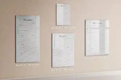 Pizarra magnética decorativa con rotulador diseño plan de la semana
