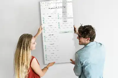 Planificador de comidas pizarra magnética borrable de cristal