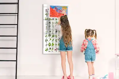 Pizarra magnética decorativa con rotulador diseño de verduras verdes