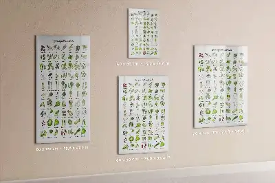 Pizarra magnética decorativa con rotulador diseño de verduras verdes