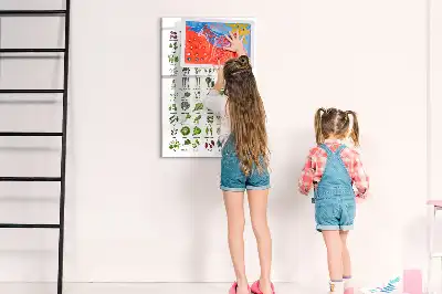 Pizarra magnética decorativa con rotulador diseño de verduras verdes