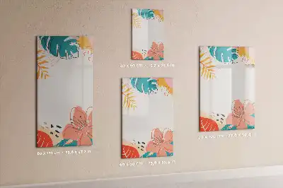 Pizarra magnética de cristal borrable diseño flor de verano