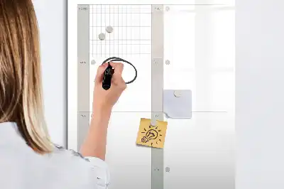 Pizarra magnética de cristal borrable planificador semanal
