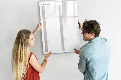 Pizarra magnética de cristal borrable planificador semanal