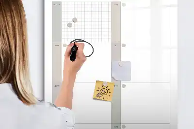 Pizarra magnética de cristal borrable planificador semanal