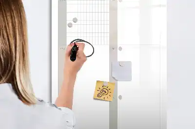 Pizarra magnética de cristal borrable planificador semanal