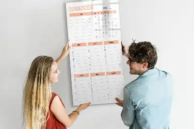 Pizarra magnética borrable de cristal para lista de limpieza