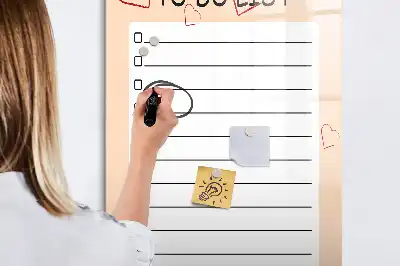 Pizarra magnética decorativa con rotulador para lista de tareas pendientes