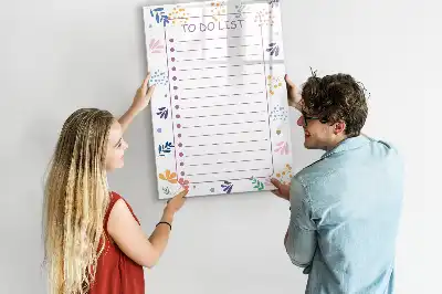 Pizarra magnética de cristal borrable diseñada para listas de tareas pendientes