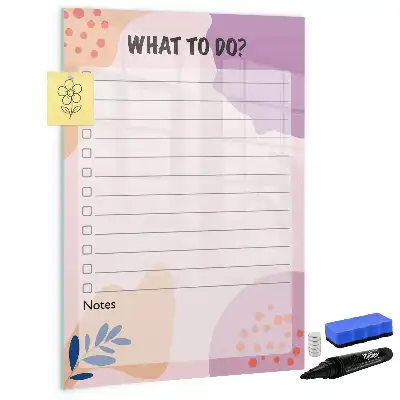 Pizarra magnética decorativa con rotulador diseño de lista de tareas por hacer