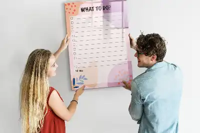 Pizarra magnética decorativa con rotulador diseño de lista de tareas por hacer