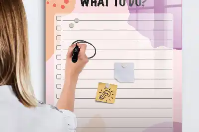 Pizarra magnética decorativa con rotulador diseño de lista de tareas por hacer