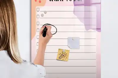 Pizarra magnética decorativa con rotulador diseño de lista de tareas por hacer