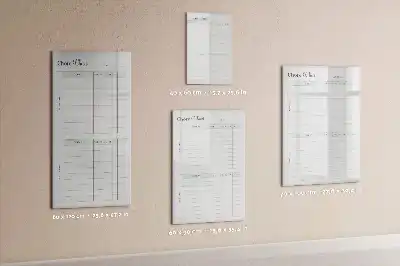 Pizarra magnética de cristal borrable tabla de organización para tareas del hogar