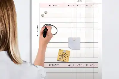Pizarra magnética decorativa con rotulador de lista de responsabilidades