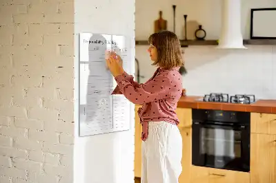 Pizarra magnética decorativa con rotulador de lista de responsabilidades