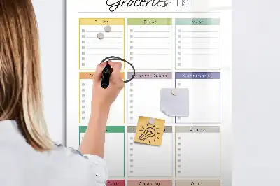 Pizarra magnética decorativa lista de la compra con rotulador incluido