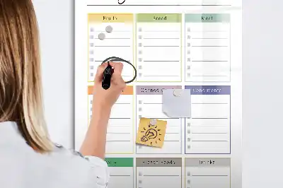 Pizarra magnética decorativa lista de la compra con rotulador incluido