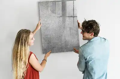 Pizarra magnética decorativa con rotulador en color hormigón claro
