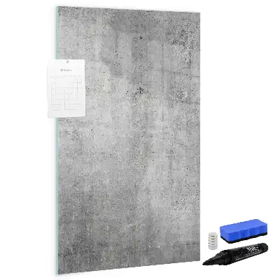 Pizarra magnética decorativa con rotulador en color hormigón claro