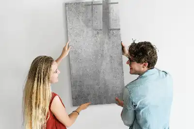 Pizarra magnética decorativa con rotulador en color hormigón claro